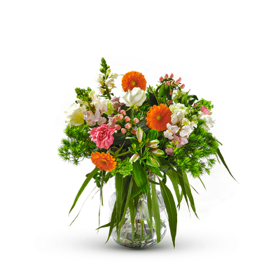 Ecological bouquet with vase